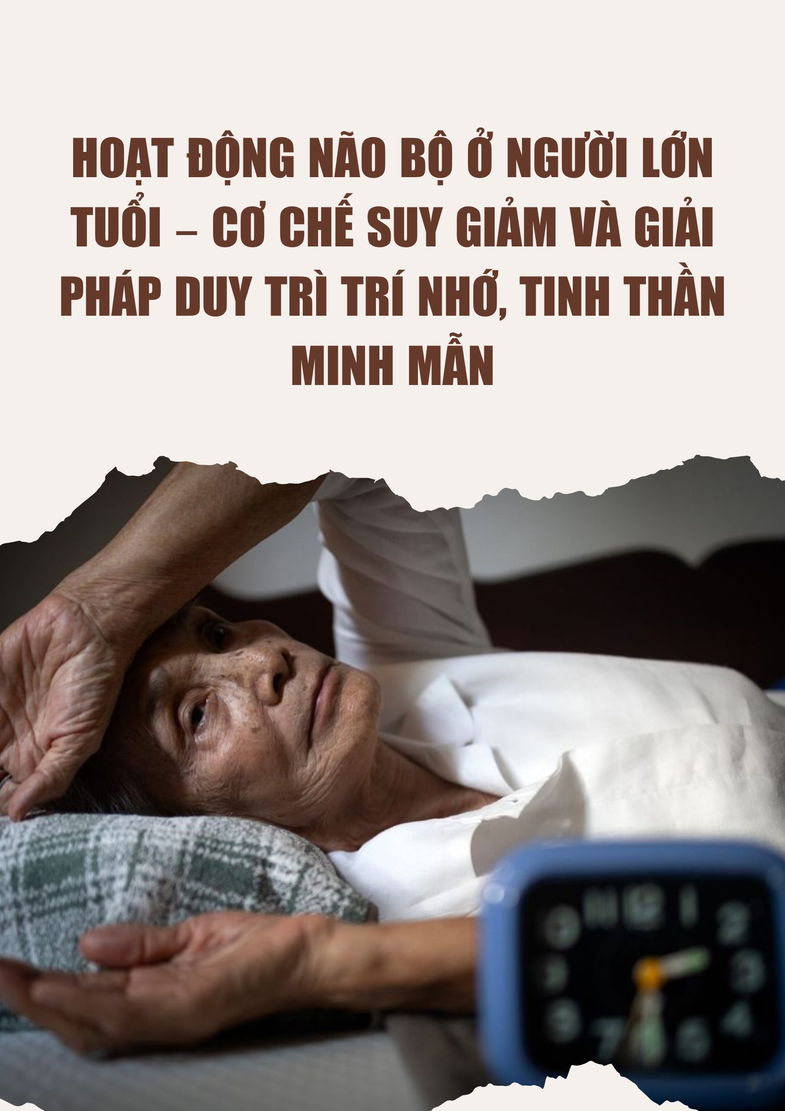 HOẠT ĐỘNG NÃO BỘ Ở NGƯỜI LỚN TUỔI – CƠ CHẾ SUY GIẢM VÀ GIẢI PHÁP DUY TRÌ TRÍ NHỚ, TINH THẦN MINH MẪN